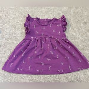 Kate Quinn ruffle flutter asymmetrical top | mulberry dogs | 18-24m